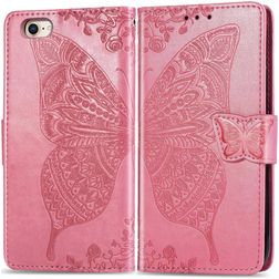 Mobigear Butterfly iPhone 17e Hülle Klapphülle Geldbörse - Pink