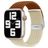 Mobigear Braided Dual Nylon Apple Watch Armband Klappschließe - 49/46/45/44 mm - Braun / Polarstern