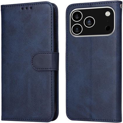 Mobigear Wallet iPhone 17 Pro Hülle Klapphülle Geldbörse - Blau