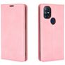 Mobigear Retro Slim OnePlus Nord N10 5G Hülle Klapphülle Geldbörse - Pink