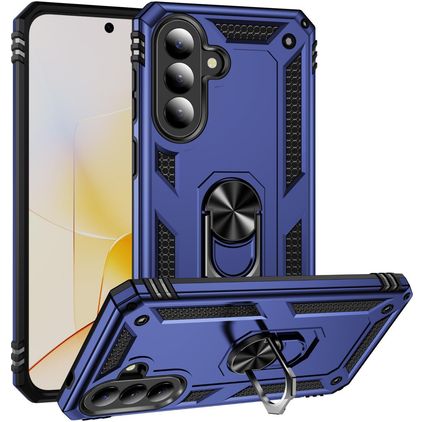 Mobigear Armor ring Samsung Galaxy A57 Hardcase Backcover Shockproof mit Ringhalter - Blau