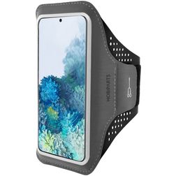 Mobiparts Comfort Fit Handyhalterung Joggen Samsung Galaxy S20 Sporthülle Neopren Sportarmband - Schwarz