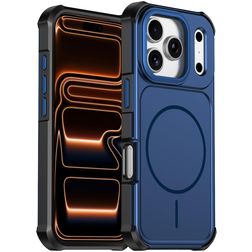 Mobigear Airbag Shockproof iPhone 17 Pro MagSafe Hülle Hardcase Backcover Stoßfest - Blau