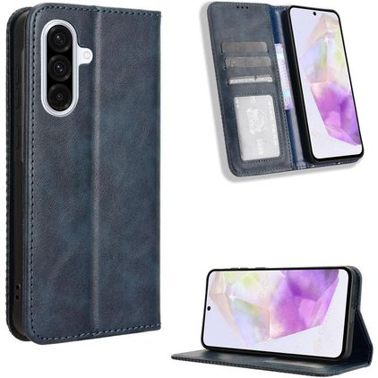 Mobigear Sensation Samsung Galaxy A56 Hülle Klapphülle Geldbörse - Blau