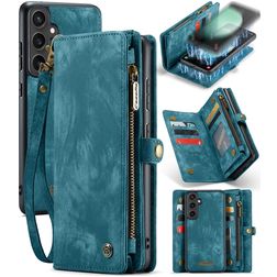 Caseme 008 Samsung Galaxy S23 FE Hülle Abnehmbare 2in1 Klapphülle Geldbörse - Blau