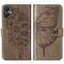 Mobigear Butterfly Samsung Galaxy A05 Hülle Klapphülle Geldbörse - Grau