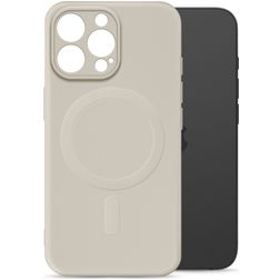 My Style Protective Flex iPhone 15 Pro MagSafe Hülle Flexibles TPU Backcover - Antique White