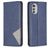Mobigear Rhombus Slim Motorola Moto E32 Hülle Klapphülle - Blau