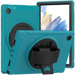 Mobigear SureGrip Samsung Galaxy Tab A8 10.5 (2021) Hülle Kunststoff,Silikon Backcover + Ständer - Blau