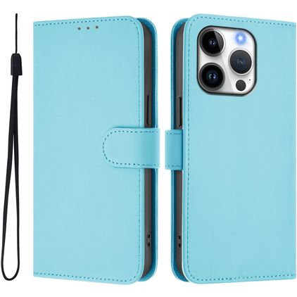 Mobigear Urban Wallet iPhone 16 Pro Hülle Klapphülle Geldbörse - Blau