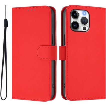 Mobigear Urban Wallet iPhone 16 Pro Max Hülle Klapphülle Geldbörse - Rot