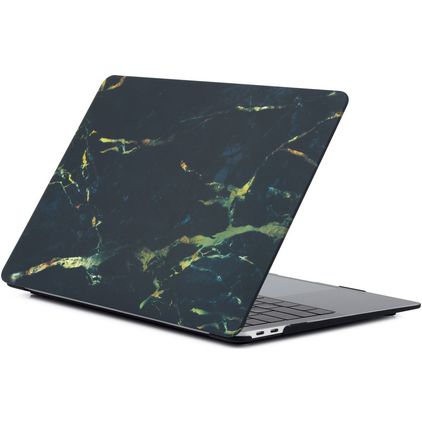 Mobigear Marble MacBook Air 13 Zoll (2018-2020) Hardshell Hülle Laptop Cover MacBook Case - Schwarz / Braun - Modell A1932 / A2179 / A2337