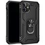 Mobigear Armor Ring iPhone 12 Pro Hülle Hardcase Backcover Stoßfest mit Ringhalter - Schwarz