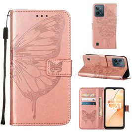Mobigear Butterfly Realme C31 Hülle Klapphülle Geldbörse - Roségold