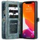 Caseme 008 iPhone 12 Mini Hülle Abnehmbare 2in1 Klapphülle Geldbörse - Blau