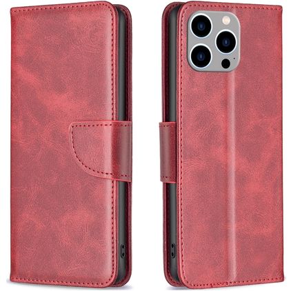 Mobigear Excellent iPhone 15 Pro Max Hülle Klapphülle Geldbörse - Rot
