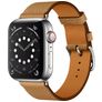 Mobigear Torino Leder Apple Watch Armband Dornschließe - 42/41/40/38 mm - Braun