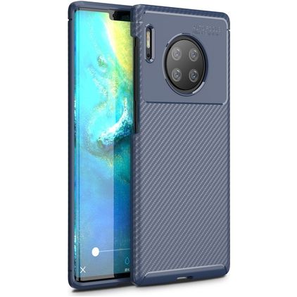 Mobigear Racing Huawei Mate 30 Pro Hülle Flexibles TPU Backcover - Marineblau