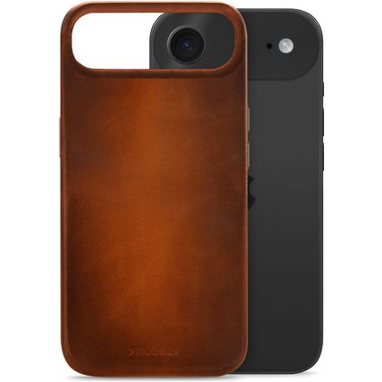 Mobilize Premium iPhone Air MagSafe Hülle Echtes Leder Backcover - Burned Cognac