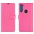 Mobigear Classic Motorola One Fusion Plus Hülle Klapphülle Geldbörse - Magenta