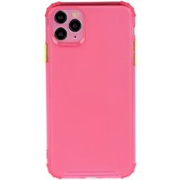 Mobigear Cushion iPhone 12 Pro Max Hülle Flexibles TPU Backcover Stoßfest - Magenta