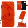 Mobigear Butterfly Samsung Galaxy A71 Hülle Klapphülle Geldbörse - Orange