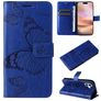 Mobigear Butterfly iPhone 16 Plus Hülle Klapphülle Geldbörse - Blau