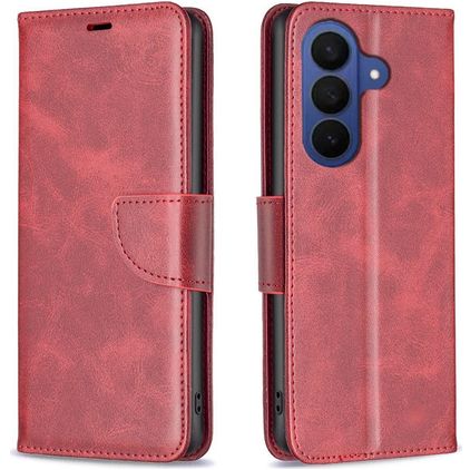 Mobigear Excellent Samsung Galaxy S26 FE Hülle Klapphülle Geldbörse - Rot