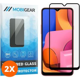 Mobigear Premium Samsung Galaxy A20s Panzerglas Gehärtetes Glas Displayschutz - Hüllenfreundlich - Schwarz (2er Pack)