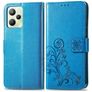Mobigear Clover Realme C35 Hülle Klapphülle Geldbörse - Blau