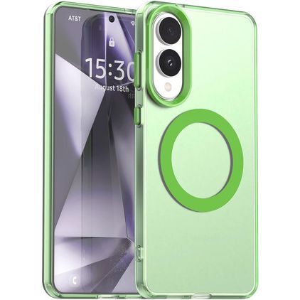 Mobigear Shockproof Samsung Galaxy S25 Edge MagSafe Hülle Hardcase Backcover - Grün