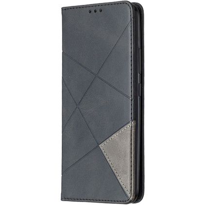 Mobigear Rhombus Slim Realme C11 (2020) Hülle Klapphülle - Schwarz