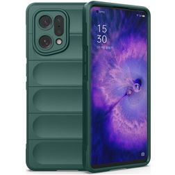 Mobigear Bumpy OPPO Find X5 Hülle Flexibles TPU Backcover - Grün