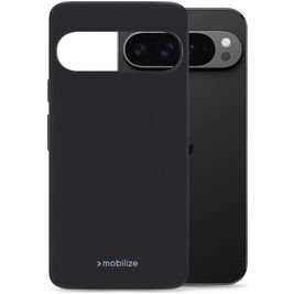 Mobilize Rubber Gelly Google Pixel 9 Pro XL Hülle Flexibles TPU Backcover - Schwarz
