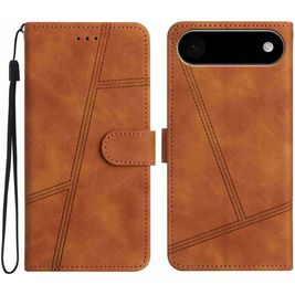 Mobigear Stitch iPhone Air Hülle Klapphülle Geldbörse - Braun