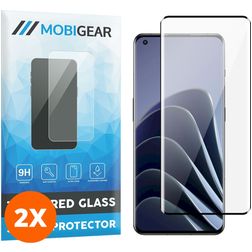 Mobigear Premium OnePlus 11 Panzerglas Displayschutz - Hüllenfreundlich - Schwarz (2er Pack)