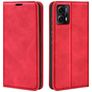 Mobigear Retro Slim Motorola Moto E13 Hülle Klapphülle Geldbörse - Rot