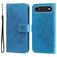 Mobigear Flowers iPhone Air Hülle Klapphülle Geldbörse - Blau