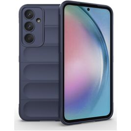 Mobigear Bumpy Samsung Galaxy A55 Hülle Flexibles TPU Backcover - Dunkelblau