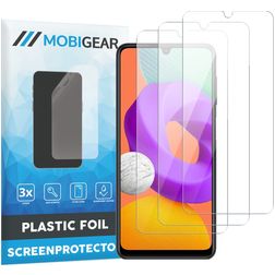Mobigear Samsung Galaxy M22 Displayschutz Schutzfolie - Hüllenfreundlich (3er Pack)