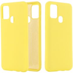 Mobigear Rubber Touch Samsung Galaxy M31 Silikon Backcover - Gelb