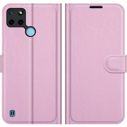 Mobigear Classic Realme C25Y Hülle Klapphülle Geldbörse - Pink