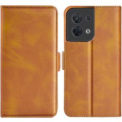 Mobigear Slim Magnet OPPO Reno 8 5G Klapphülle Portemonnaie - Cognac