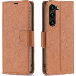 Mobigear Excellent Samsung Galaxy S23 Plus Hülle Klapphülle Geldbörse - Braun
