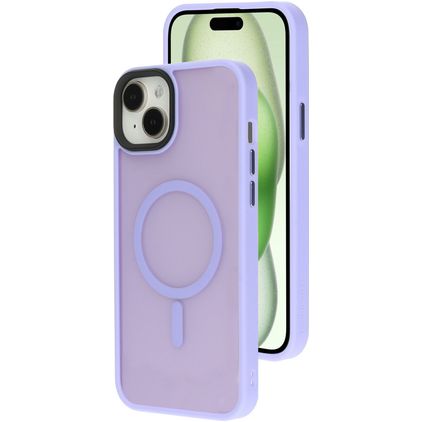 Mobiparts Hardcover iPhone 15 Plus MagSafe Hülle Hardcase Backcover - Satin Lila