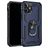 Mobigear Armor Ring iPhone 12 Hülle Hardcase Backcover Stoßfest mit Ringhalter - Blau