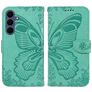 Mobigear Butterfly Samsung Galaxy S26 FE Hülle Klapphülle Geldbörse - Grün