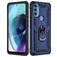 Mobigear Armor Ring Motorola Moto G71 5G Hülle Hardcase Backcover Stoßfest mit Ringhalter - Blau