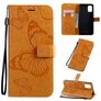 Mobigear Butterfly Samsung Galaxy A71 Hülle Klapphülle Geldbörse - Cognac