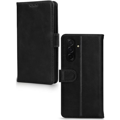 Mobilize Wallet Samsung Galaxy A26 Hülle Echtes Leder Klapphülle Geldbörse - Schwarz